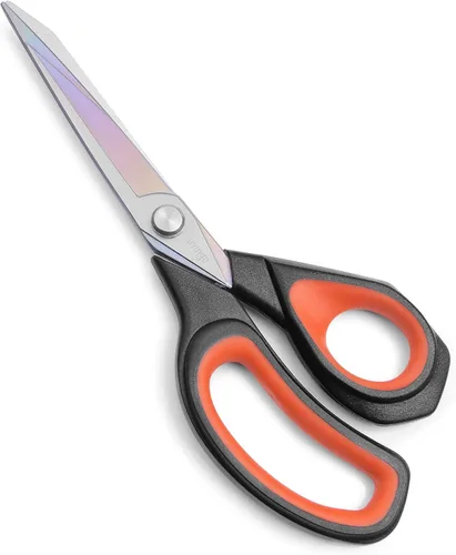 LIVINGO Tijeras de Sastre Premium de Servicio Pesado Multiusos con Revestimiento de Titanio de Acero Inoxidable Forjado para Costura Tela Cuero