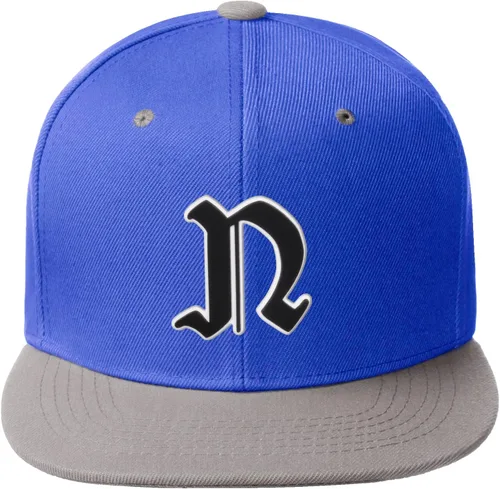 Miniatura 1657 de Daxton Gorra clásica con visera de billete plano con letras del alfabeto inglés antiguo de la A a la Z