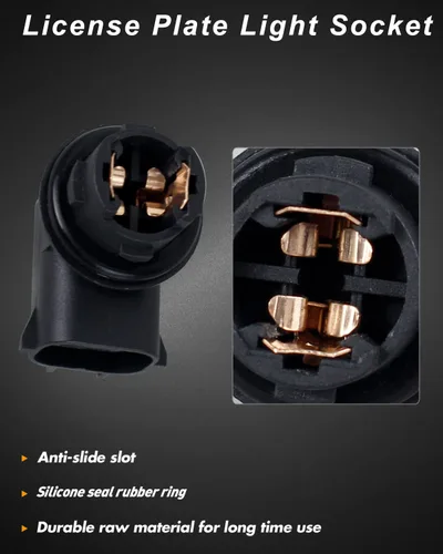 Miniatura 3 de HERCOO Cubierta de Lente de Luz de Placa de Matrícula, Enchufe de Lámpara Trasera Compatible con Toyota Tacoma 2005-2015, Tundra 2000-2013, Echo