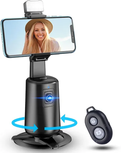 Trípode de seguimiento facial automático giratorio de 360°, soporte para fotos y video, sin aplicación, soporte para cámara con control remoto y
