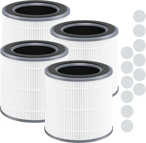 Miniatura 10 de Paquete de 1 filtro de repuesto compatible con purificador de aire Hynik Alviera HH001, filtración de 3 etapas de H13 True HEPA, filtro de carbón