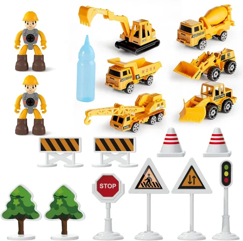 Miniatura 9 de Avión de carga de transporte, juego de juguetes de avión temáticos grandes, juego de vehículos de juguete educativo con sonido y luz de humo, avión