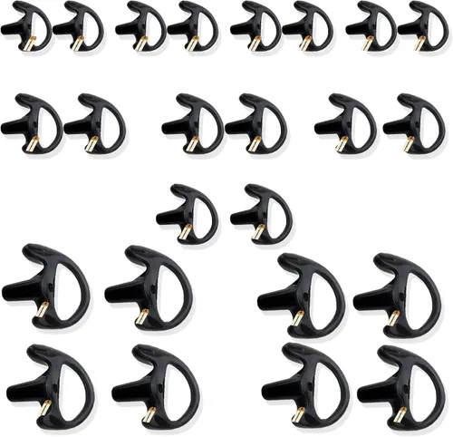 Lsgoodcare 24 piezas de repuesto Earmold oreja izquierda para radio bidireccional tubo acústico auricular – Auriculares de silicona Walkie Talkie