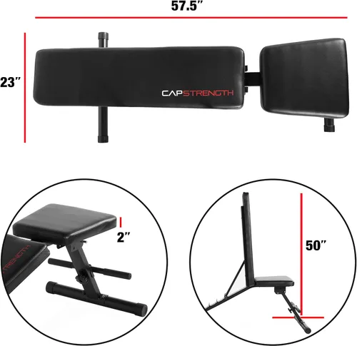 Miniatura 2 de CAP Barbell Multi-Purpose Adjustable Utility Strength Training Weight Bench Multiple Options