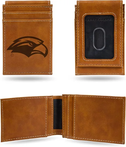 Miniatura 152 de Cartera de bolsillo frontal grabada con láser NCAA - Compacta/Cómoda/Delgada