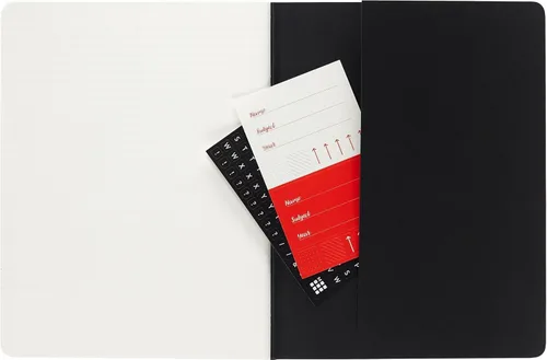 Miniatura 6 de Moleskine Asunto Diario Cahier, tapa suave, XL (7.5 x 9.75 pulgadas), negro y rojo arándano, 160 páginas (juego de 2)
