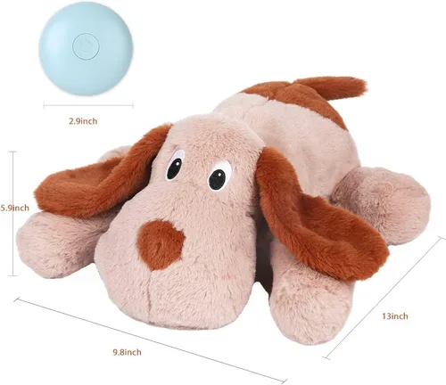 Miniatura 5 de WEOK Juguete de latido del corazón para cachorro, juguete para aliviar la ansiedad por separación, juguete para cachorros con latido del corazón