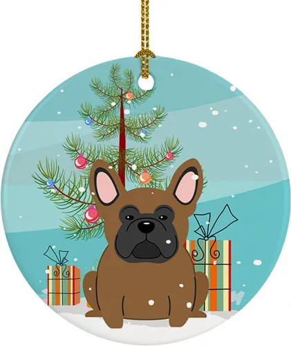 Miniatura 16 de Caroline's Treasures Adorno de cerámica para árbol de Navidad, Laika Spitz de Siberia Occidental, decoración colgante para árbol de Navidad
