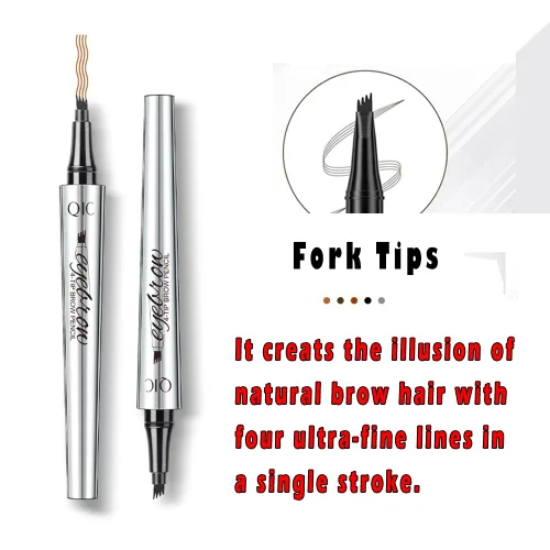 Miniatura 3 de Bolígrafo de cejas de 5 colores, microrelleno líquido natural para cejas, maquillaje para cejas (#1 marrón)