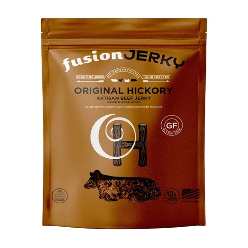 Miniatura 14 de Fusion Jerky - Carne seca artesanal, barbacoa japonesa, 2.5 onzas, todo natural, 0.35 onzas de proteína, carne de origen estadounidense de primera