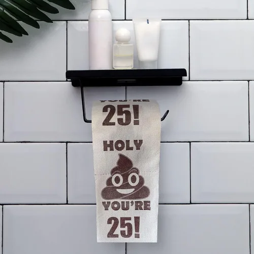 Miniatura 2 de Decoraciones de cumpleaños de 25 años para niños y niñas, ideas de regalos para él y ella, divertido rollo de papel higiénico de broma, decoración