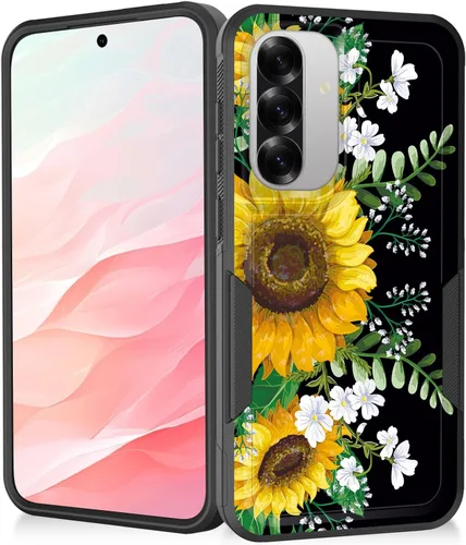 Miniatura 124 de Funda para Galaxy A14 5G, resistente de doble capa híbrida de policarbonato duro, goma suave, a prueba de golpes, funda protectora resistente