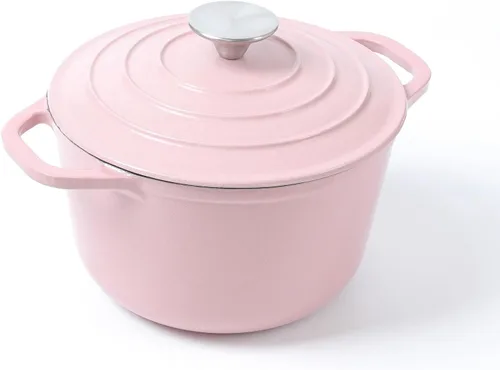 Miniatura 11 de HAWOK Horno holandés de hierro fundido esmaltado de 3 cuartos de galón, diámetro 7.87 pulgadas con tapa, azul