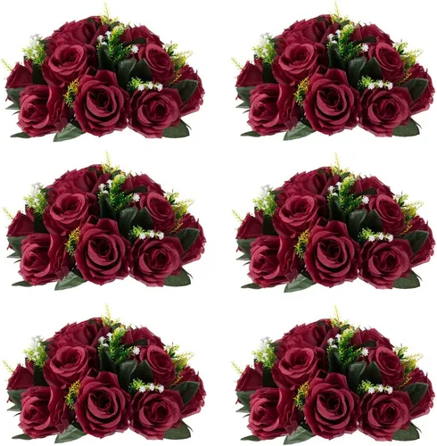 Miniatura 50 de Centros de mesa de flores para mesas de boda: decoraciones de mesa de Halloween, bolas de flores negras, centros de mesa para compromiso, ceremonia