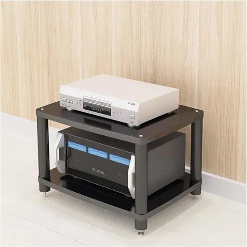 Soporte para medios de audio y video, soporte de TV para juegos y estante estéreo, torre de audio, soporte para reproductor de grabaciones, pequeño
