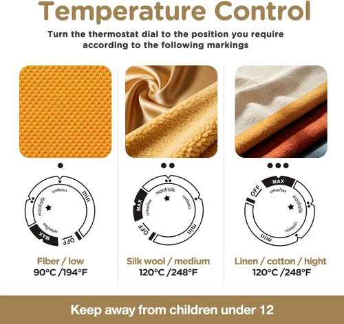 Miniatura 7 de Mini plancha para ropa, plancha de viaje, pequeña máquina eléctrica de prensa de calor para manualidades de camisetas, plancha portátil para la Negro