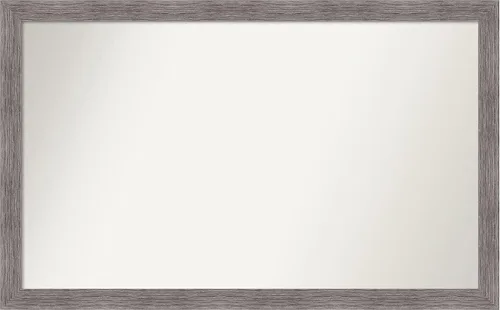 Miniatura 373 de Amanti Art Espejo de baño gris para sobre el fregadero, 31 x 48 pulgadas, espejo de tocador rectangular estrecho de color gris, marco de madera