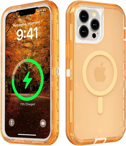 Miniatura 84 de Follaroma para iPhone 17 Pro Max, Funda Compatible con MagSafe, Funda Magnética Transparente de Doble Capa, Funda Resistente Anti-Caída y a Prueba