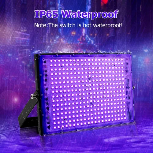 Miniatura 5 de Luz negra LED de 300W, luces negras UV para fiesta de brillo, reflector UV impermeable IP65 para exteriores para fiesta de luz negra, pintura