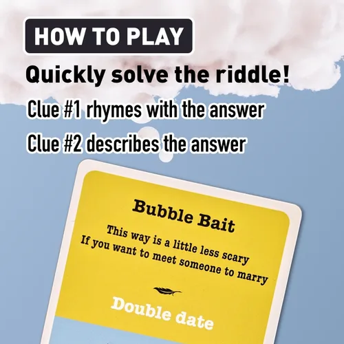 Miniatura 3 de I'm a Poet Rhyming Riddle Game - Divertido juego de cartas de palabras y adivinanzas para adolescentes y adultos, noche de juegos familiares y juego