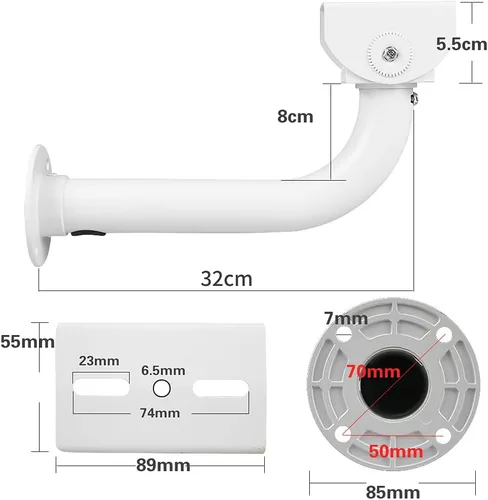 Miniatura 2 de Soporte de montaje para cámara de seguridad CCTV, soporte de cámara de vigilancia para montaje en pared para montaje universal de carcasa de CCTV