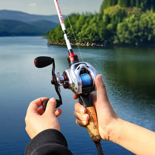 Miniatura 8 de Sougayilang Carrete de baitcasting – Marco de grafito ligero – 9 + 1 rodamientos de bolas anti-reversa, carrete de pesca de alta velocidad 8.0:1