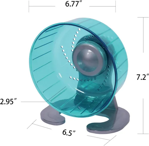 Miniatura 6 de Petest Rueda de ejercicio para hámster, ruedas giratorias silenciosas, diámetro de 6.7 pulgadas, color verde