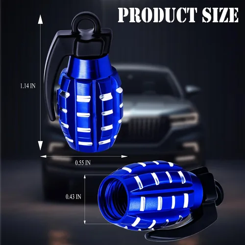Miniatura 2 de 4 tapas de vástago de válvula de neumático, cubiertas universales de aleación de aluminio para automóviles, camiones, SUV, motocicletas, bicicletas