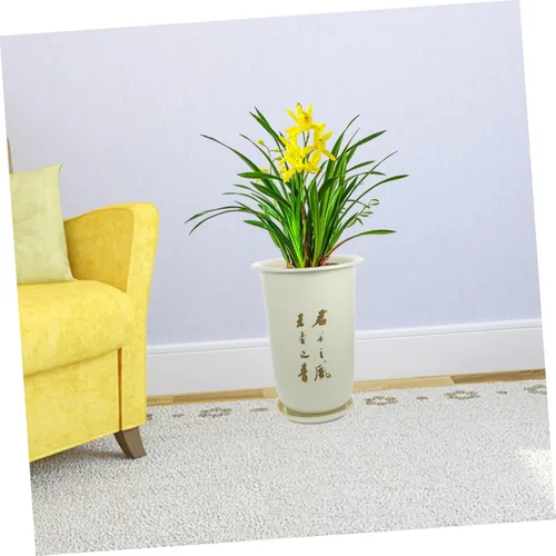 Miniatura 2 de balacoo Maceta de arcilla morada, maceta de orquídea con platillo con soporte, maceta para suculentas, contenedor pequeño para plantas, decoración