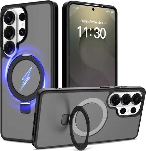Miniatura 49 de Funda con soporte ultra magnético para iPhone 17 Pro Max [protección militar contra caídas] [compatible con MagSafe] a prueba de golpes, translúcida