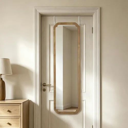 Miniatura 14 de WallBeyond Espejo de longitud completa para montar en la pared, 65 x 22 pulgadas, espejo de suelo con marco de madera rústica, espejo grande