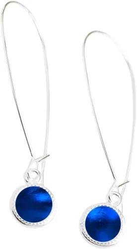 Miniatura 15 de Bottled Up Designs Aretes Colgantes Largos Hechos a Mano, Plata Esterlina, Ecológicos, Botellas Vintage Recicladas, Fabricados en Estados Unidos