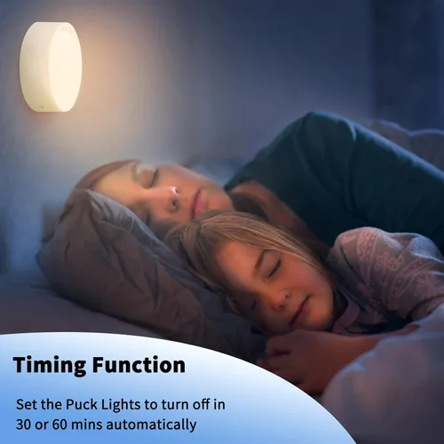 Miniatura 8 de Luces LED de disco de control remoto, paquete de 4 luces LED recargables debajo de la encimera con control remoto funcional, lámpara inalámbrica