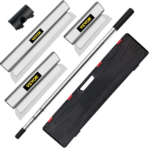 Miniatura 14 de VEVOR Hoja de alisado, cuchillo de alisado de 24 pulgadas, cuchillo de construcción de acero inoxidable europeo, espátula de perfil de aluminio