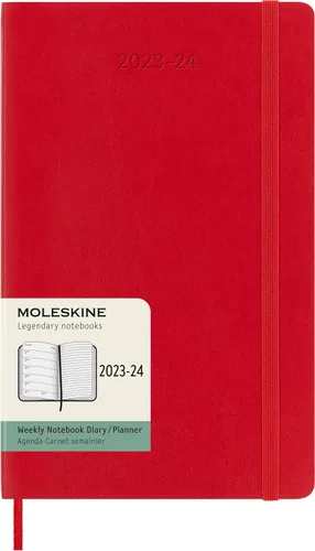 Miniatura 9 de Moleskine Agenda semanal clásica de 18 meses 2023-2024, tapa suave, grande (5 x 8.25 pulgadas), color negro