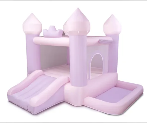 Miniatura 8 de Casa de Rebote Inflable de 9 Pies Rosa/Morada, Trampolín para Niños Pequeños Adecuado para Niños de 3-6 Años, Regalos de Fiesta