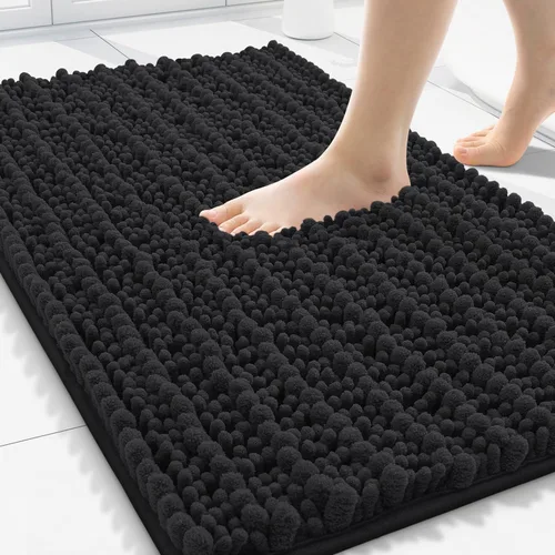 Miniatura 27 de Smiry Alfombras de Baño 24x16 pulgadas, Alfombras de Baño de Chenilla Extra Suaves y Absorbentes, Respaldo de Goma Antideslizante, Lavable a Máquina