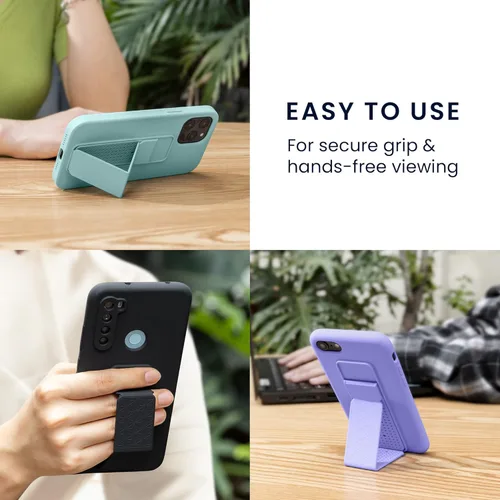 Miniatura 4 de kwmobile Funda compatible con Apple iPhone 11 - Funda con correa de mano y revestimiento de silicona TPU suave - Arándano Azul (Arándano)