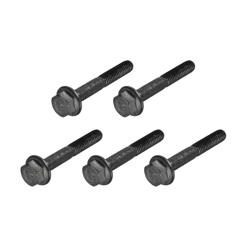 METALLIXITY Pernos de cabeza hexagonal con brida (M6x40mm) 5pcs, perno de brida hexagonal Tornillo de media rosca, para sujetadores de hardware de
