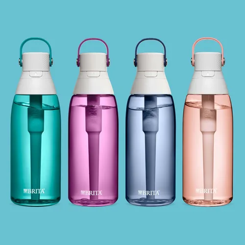 Miniatura 3 de Brita Botella de agua filtrante de plástico duro de alta calidad, sin BPA, reutilizable, reemplaza 300 botellas de agua de plástico, el filtro dura