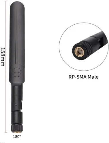Miniatura 2 de 5 unids Dual Band WiFi 2.4GHz 5GHz 5.8GHz 8dBi MIMO RP-SMA Antena macho para WiFi Router Tarjeta de red inalámbrica Adaptador USB Cámara IP