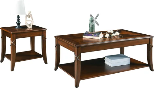 Miniatura 9 de Mesa de centro de madera maciza con estante de almacenamiento, mesa de sala de estar de mediados de siglo con mesa y patas talladas en madera, mesa