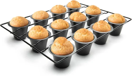 Miniatura 15 de Fox Run Molde Antiadherente para Popovers, Molde para Pudín Yorkshire de 6 Tazas, Gris