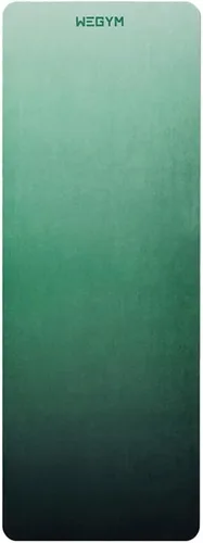 WeGym Esterilla de yoga, esterilla de ejercicios de 4 mm acolchada para yoga, pilates, entrenamientos en casa - Esterilla de yoga de ante de Jade