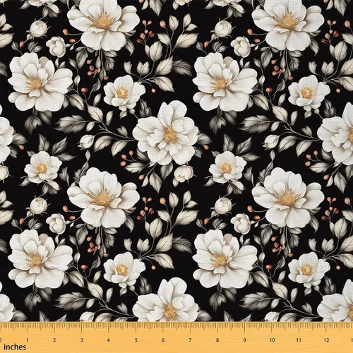 Miniatura 14 de Feelyou Tela de Flores Groovy por Yarda 1 Yarda Niños Retro Floral Boho Tela de Tapicería para Sillas para Niños Niñas Adolescentes Años 70 Hippie