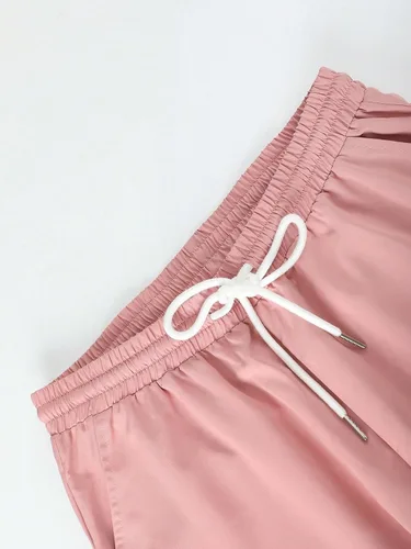 Miniatura 3 de GORGLITTER Conjunto de 2 piezas para hombre, camisa de manga corta con botones y pantalones de cintura elástica