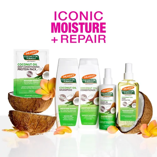 Miniatura 3 de Palmer's Aceite de coco para aumentar la humedad, aceite restaurador para el cabello y el cuero cabelludo, hidratación duradera y brillo