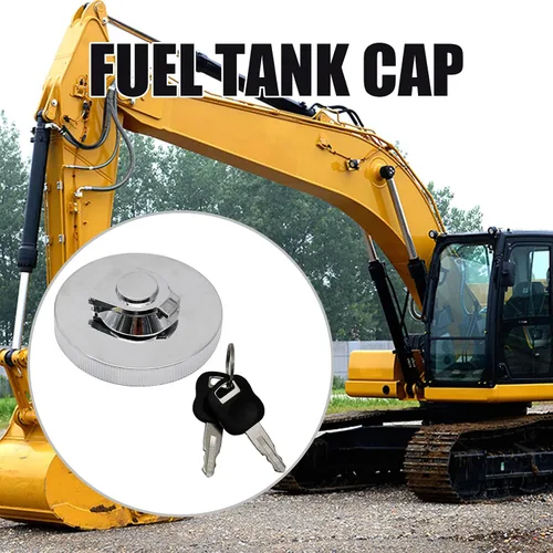 Miniatura 5 de 0998548 Tapa de combustible con bloqueo con 2 llaves de repuesto para excavadora Caterpillar 320 L 320N E110 E120 E140 E180 E240 E300 E70B