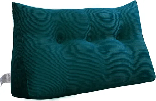 Miniatura 28 de Almohada de cuña triangular para cabecero, cojín de pana para sofá cama, respaldo grande, almohada de lectura, posicionamiento lumbar tapizado