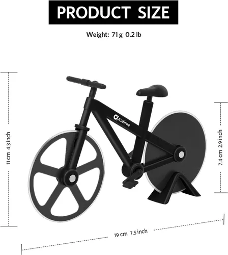Miniatura 4 de Asdirne Cortador de pizza, rueda de corte de pizza para bicicleta con cuchillas antiadherentes de acero inoxidable súper afiladas, regalo novedoso